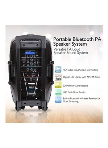 Portable Bluetooth PA Speaker System PPHP1235WMU Black