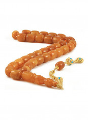 Baltic Amber Prayer Beads With Sterling Silver Components