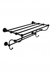 Dottingham Collection Brass Towel Shelf Black 36inch