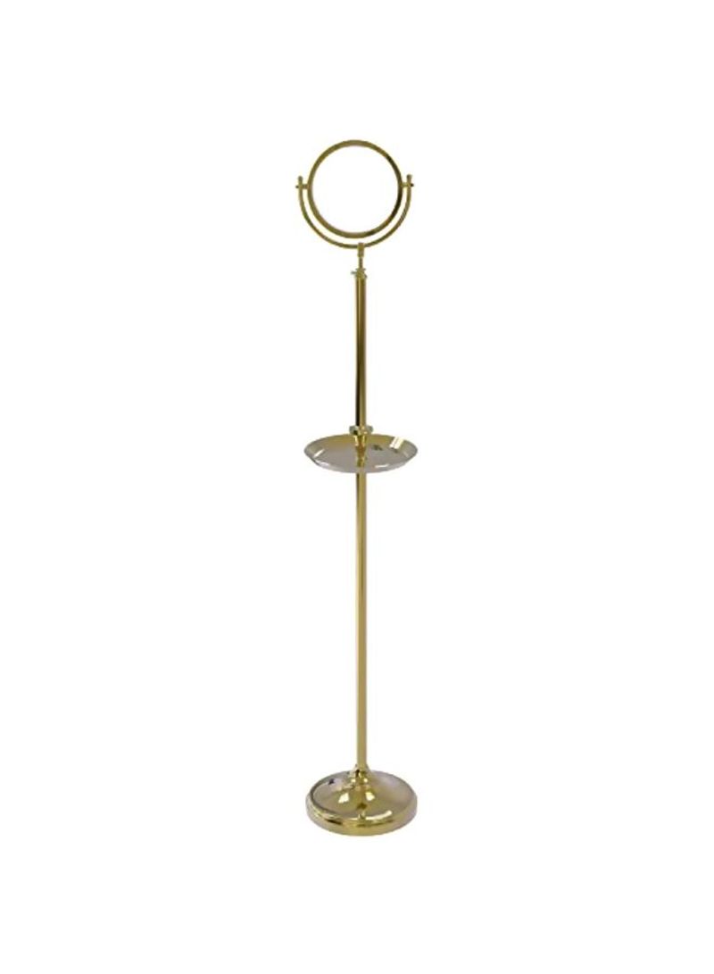 Floor Standing Make-Up Mirror Gold/Clear 8inch