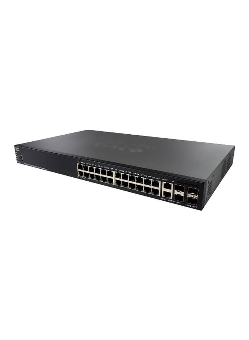24-Port Stackable Switch Black