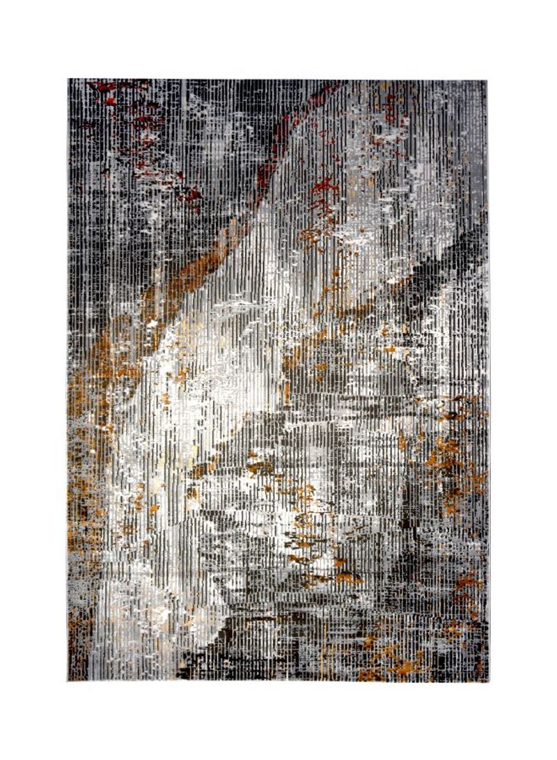 Picasso Collection Contemporary Area Rug Grey/Yellow/White 400x300centimeter