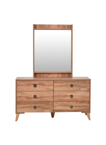 5-Piece Haris King Bedroom Set Brown 180x200cm