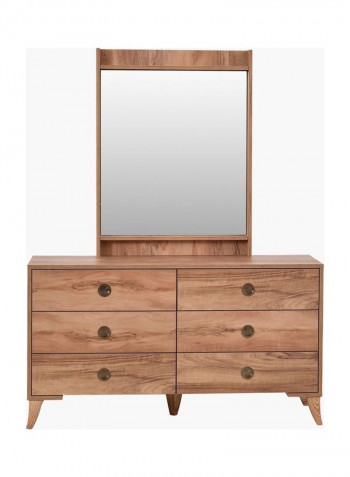 5-Piece Haris King Bedroom Set Brown 180x200cm