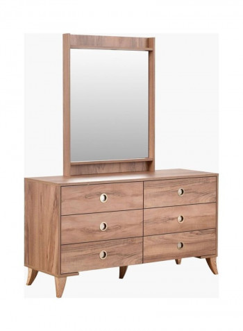 5-Piece Haris King Bedroom Set Brown 180x200cm