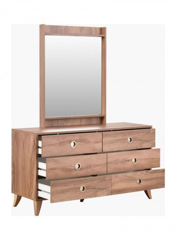 5-Piece Haris King Bedroom Set Brown 180x200cm