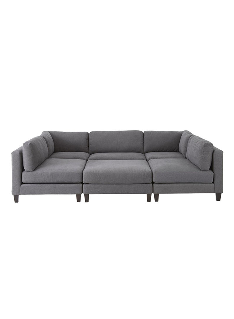 Chelsea Corner Sofa Set Charcoal Grey 95x270x180centimeter