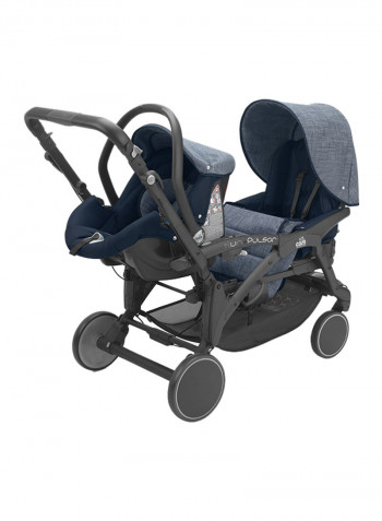 Twin Pulsar Baby Stroller - Blue/Black