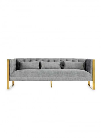 New Ethan 3-Seater Sofa Grey 214 x 82 x 73cm