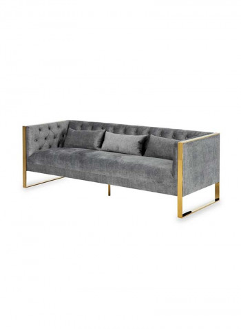 New Ethan 3-Seater Sofa Grey 214 x 82 x 73cm