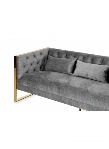 New Ethan 3-Seater Sofa Grey 214 x 82 x 73cm