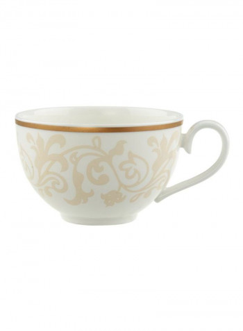 12-Piece Ivoire Breakfast Cup And Saucer Set White/Beige/Gold