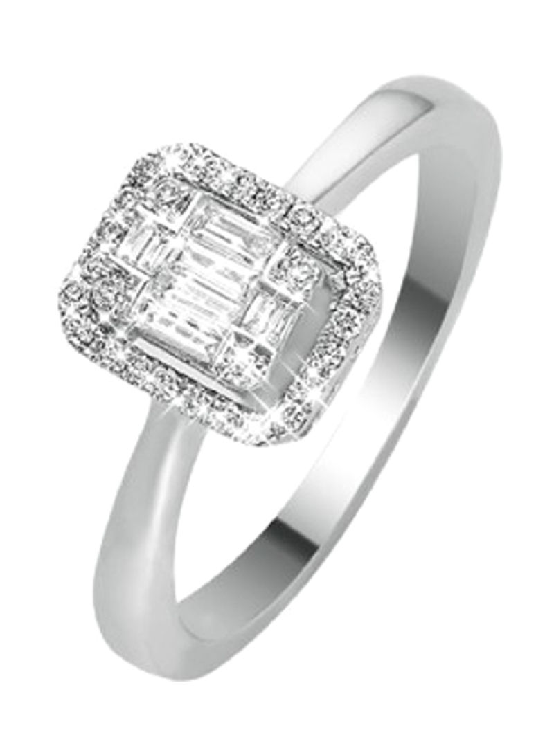 0.23 Ct Diamond Emerald Cut Ring