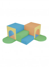 Soft Play Double Tunnel Play Structure 150x150x50سم