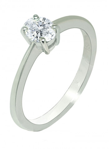 0.38 Ct Diamond Oval Shaped Ring