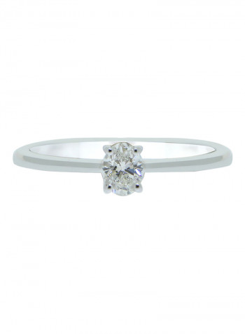 0.38 Ct Diamond Oval Shaped Ring