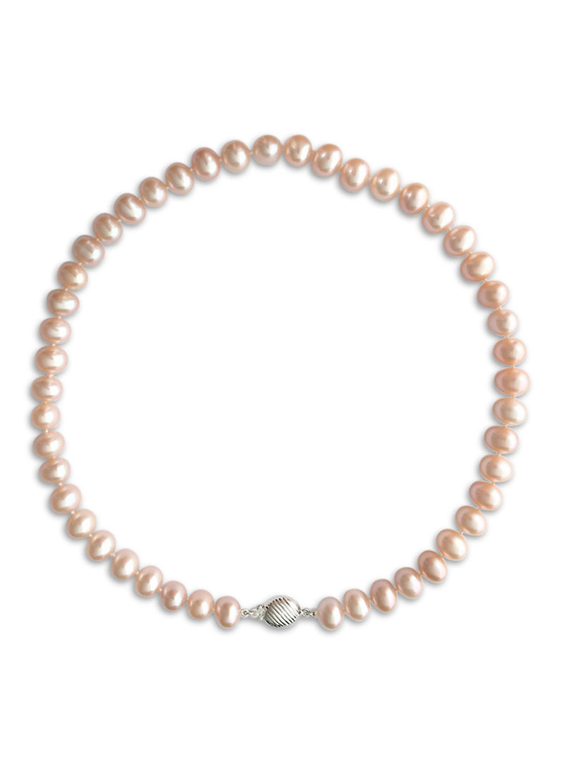 18K White Gold Strand Freshwater Pearl Necklace
