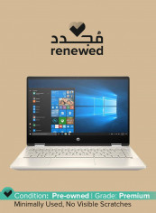 Renewed - Pavilion X360 (2019) 2 in 1 Convertible Laptop With 14-Inch FHD IPS Touchscreen Display, Intel Core i5 Processor/8th Gen/8GB RAM/1TB SSD+HDD/Intel UHD Graphics ‎Silver Grey