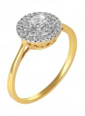 18 Karat Gold 0.25 Carat Diamond +11 TF RN Promise Ring
