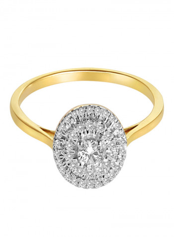 18 Karat Gold 0.25 Carat Diamond +11 TF RN Promise Ring
