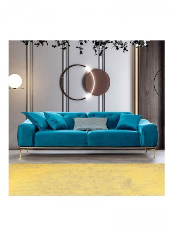 3-Seater Sofa Bed With 4 Cushions Green 230 x 75cm