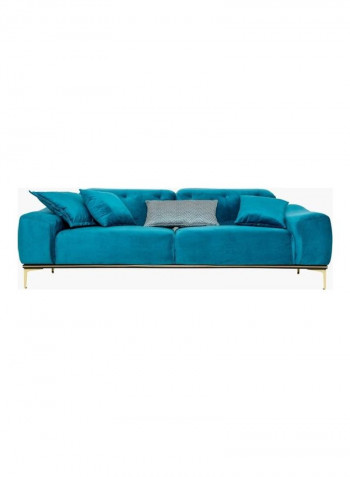 3-Seater Sofa Bed With 4 Cushions Green 230 x 75cm
