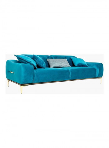 3-Seater Sofa Bed With 4 Cushions Green 230 x 75cm