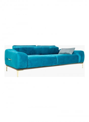 3-Seater Sofa Bed With 4 Cushions Green 230 x 75cm