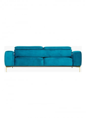 3-Seater Sofa Bed With 4 Cushions Green 230 x 75cm