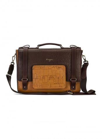 Insignia Business Briefcase Bag Brown/Orange