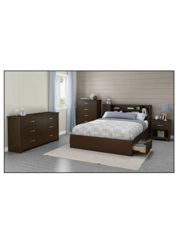 Panel Bed Without Mattress Room Set Espresso