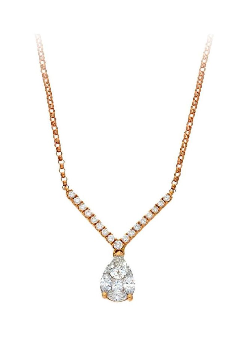 18 Karat Gold 0.20Ct Diamond Studded Necklace