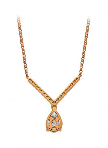 18 Karat Gold 0.20Ct Diamond Studded Necklace
