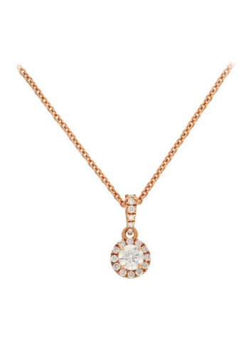 18 Karat Gold 0.34Ct Diamond Studded Pendant