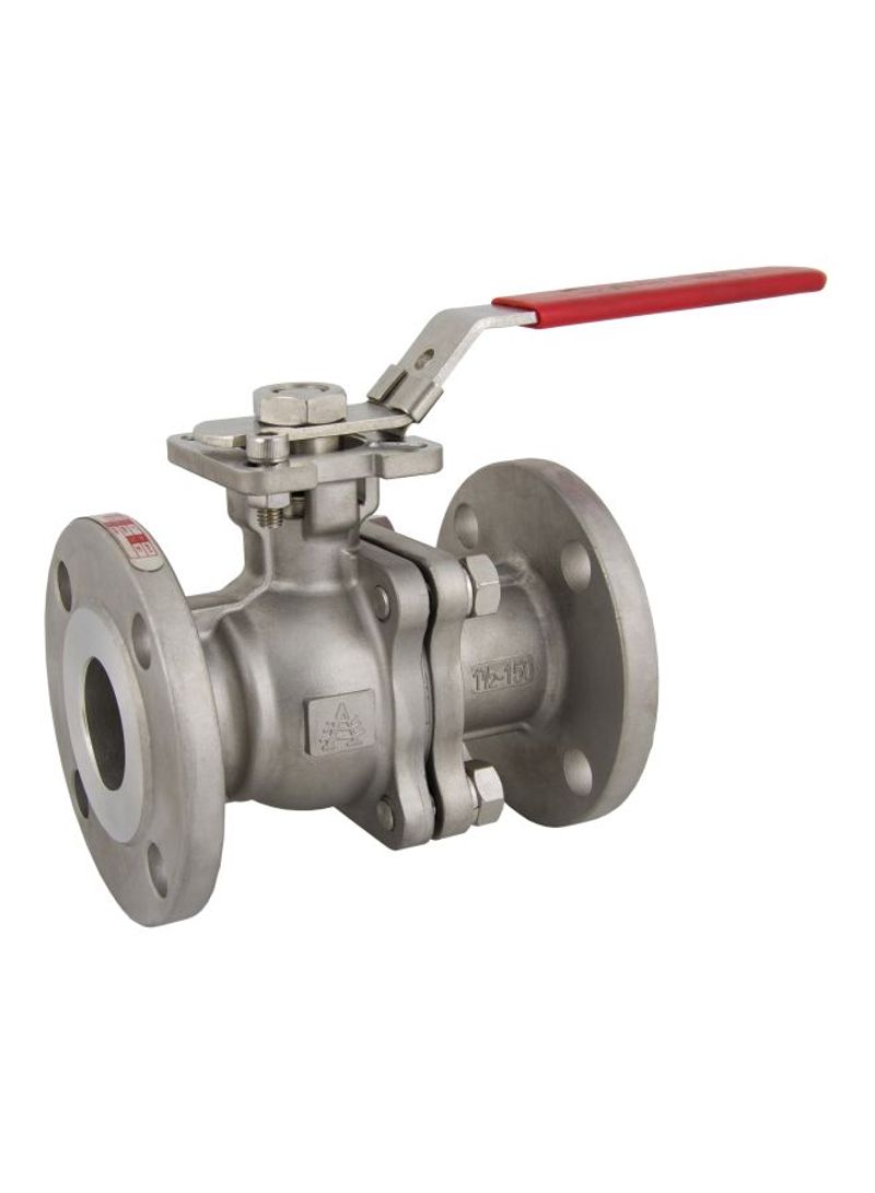Classic Ball Valve Silver/Red 5inch