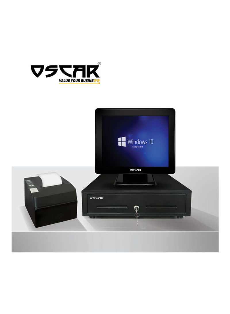 Point of Sale POS System Core i5 4th Gen 1.6 GHz/4GB RAM/128GB SSD with Cash Register Drawer Black