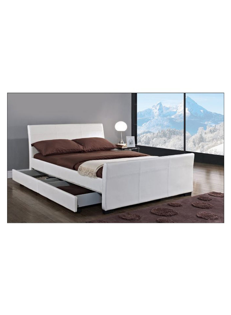 Dresden Bed With Mattress White 200 x 200centimeter