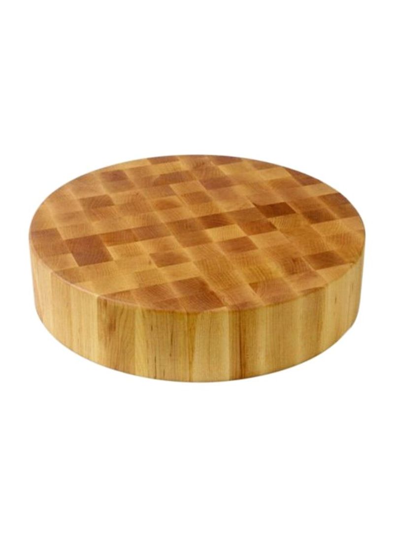 Wooden Round Chopping Board Beige/Brown 24x4inch