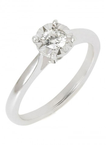18 Karat White Gold Diamond Studded Ring