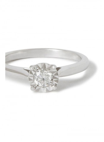 18 Karat White Gold Diamond Studded Ring