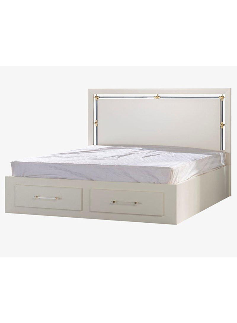 Golden Treyton King Bed Set With Front Drawer Beige 208x188.2x130cm