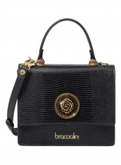 Audrey Logo Detailed Strap Crossbody Bag Black/Gold