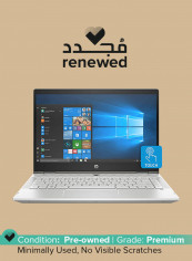 Renewed - Pavilion x360 (2019) ‎6EH44UA Laptop With 14-Inch Touchscreen Display, Intel Core i5 Processor/8th Gen/8GB RAM/256GB SSD/Intel UHD Graphics With English/Arabic Keyboard Silver