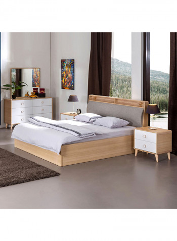 5-Piece Geneva King Bedroom Set Brown 180x200cm