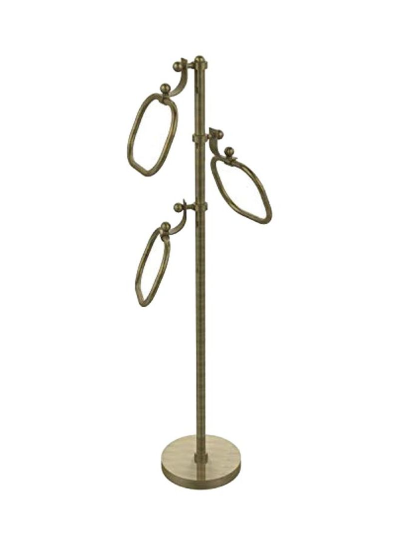 Brass Towel Ring Stand gold 9inch