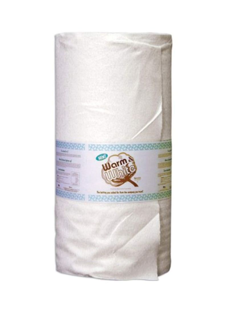 Durable Cotton Batting White 1440x90inch