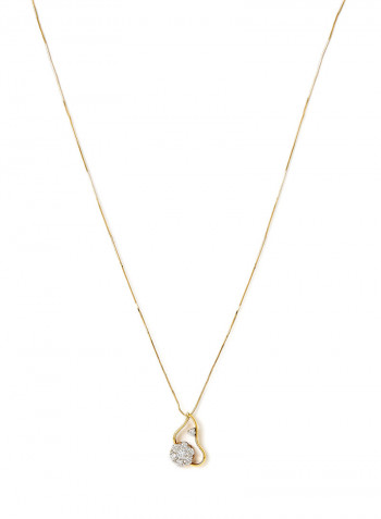 18 Karat Yellow Gold Diamond Pendant