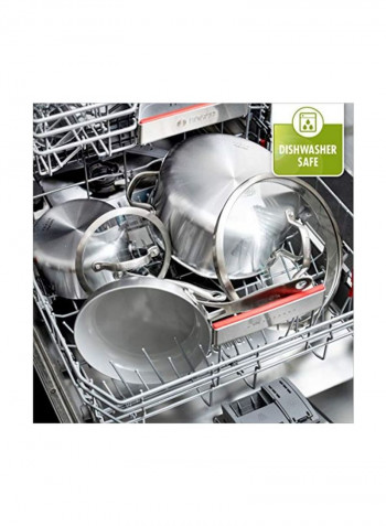 10-Piece Ceramic Non-Stick Cookware Set Silver