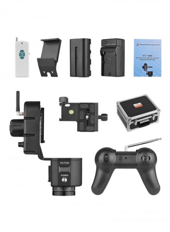Pack Of 8 Remote Control Electric Pan Tilt Head Kit 28x21.7x10.4centimeter Black
