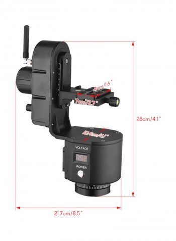 Pack Of 8 Remote Control Electric Pan Tilt Head Kit Black